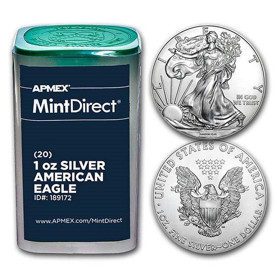 American Silver Eagles (Random Year 20-Coin MintDirect® Tube)